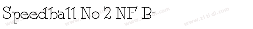 Speedball No 2 NF B字体转换